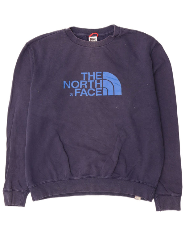 The North Face Herre Grafisk Regular Fit Sweatshirt Jumper Large Navy Blue