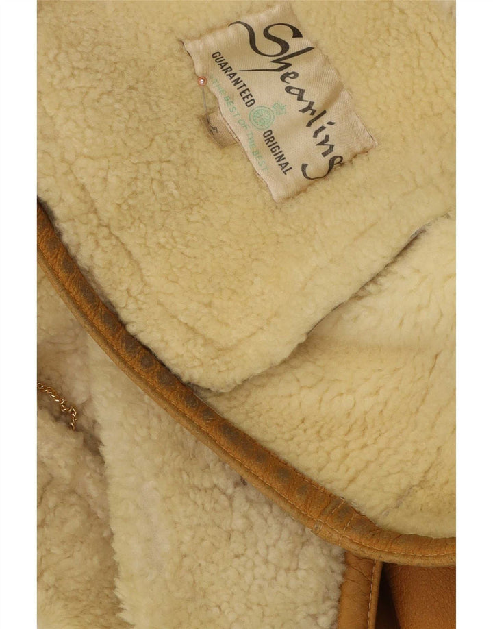 Vintage Dame Shearling Coat IT 44 Medium Beige