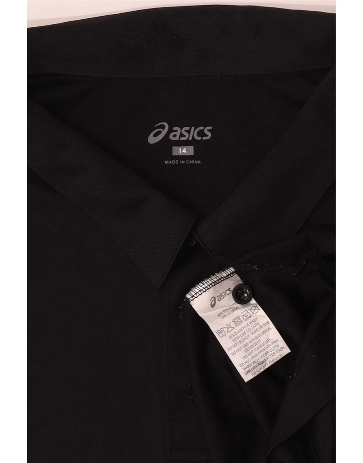 Asics Boys Polo Shirt 13-14 År Sort Polyester