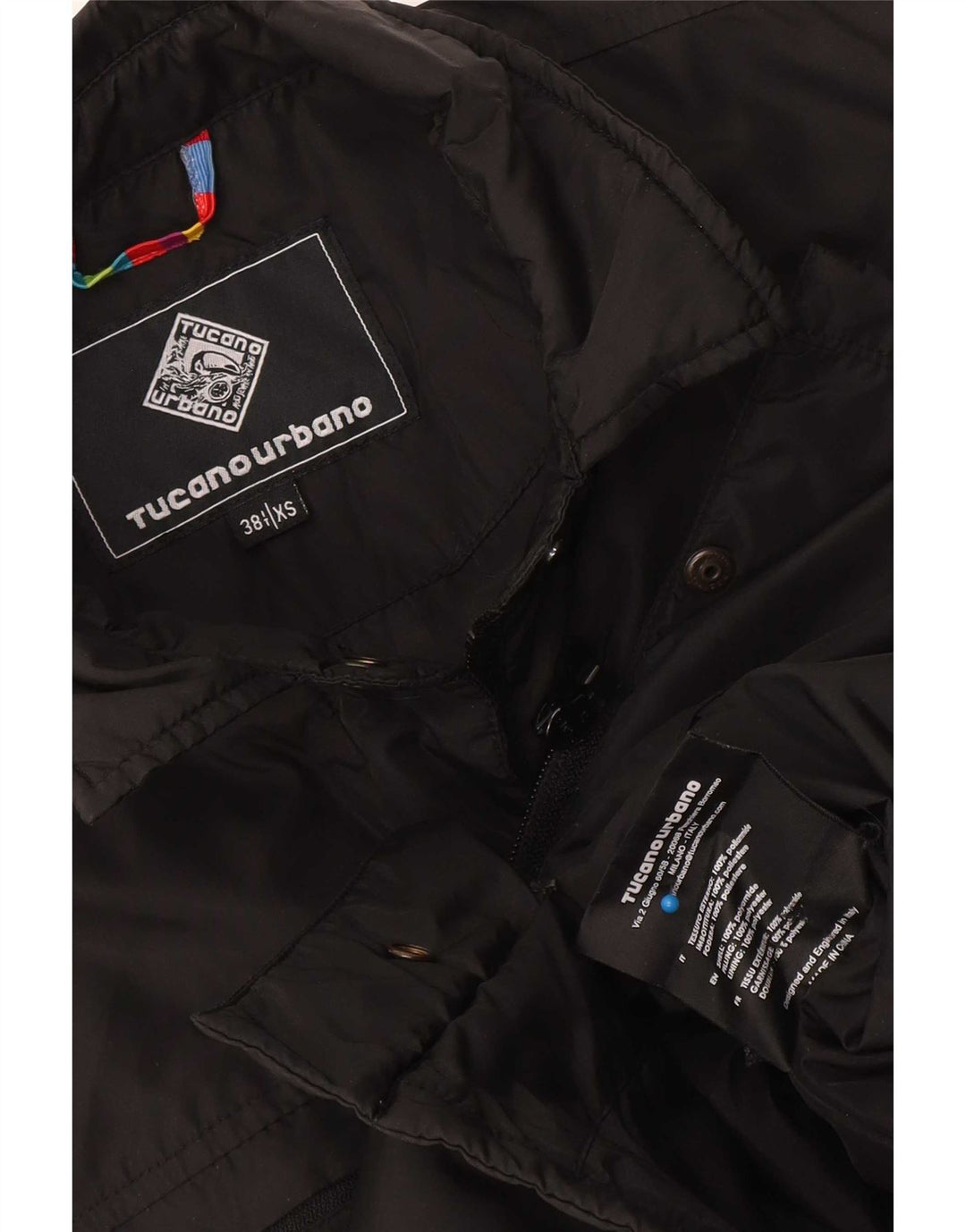 Tucano Urbano Dame Oversized Utility Jacket IT 38 XS Sort Polyamid