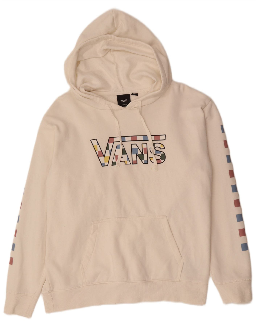 Vans Grafisk hættetrøje til mænd Medium hvid bomuld