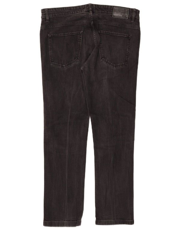 Hugo Boss Mens Straight Jeans W36 L28 Grey Cotton