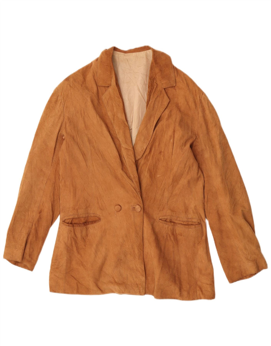 Vintage Dame Double Breasted Ruskind Blazer Jacket UK 12 Medium Beige