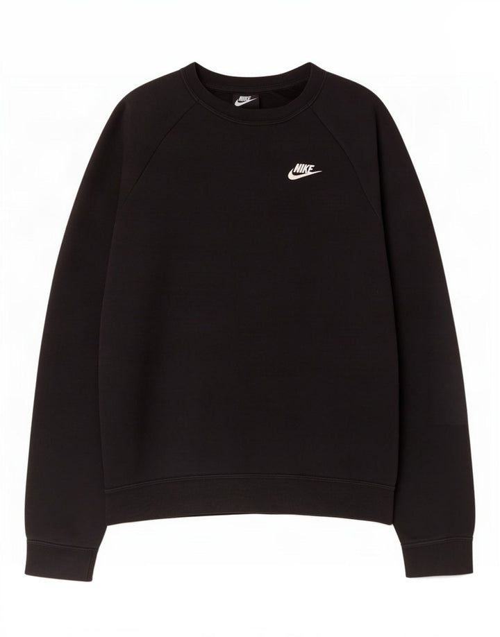 Nike Dame Oversized Sweatshirt Jumper UK 10 Lille Sort