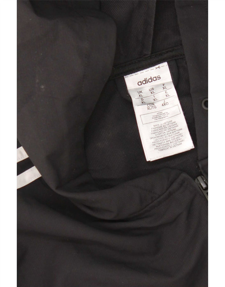 Adidas Træningsdragt med hætte til mænd, topjakke XL sort polyester