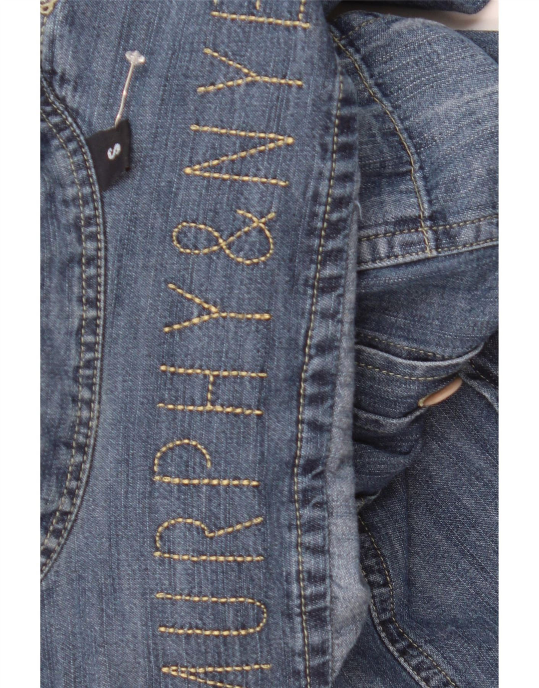 Murphy & Nye Kvinders Denimskjorte UK 10 Small Blå Colourblock