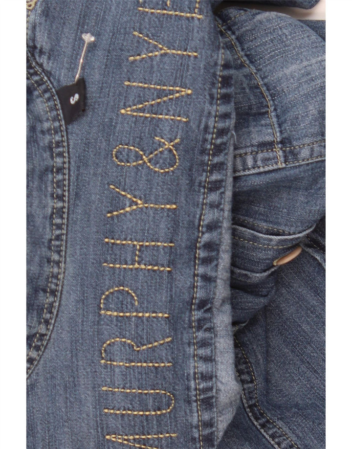 Murphy & Nye Kvinders Denimskjorte UK 10 Small Blå Colourblock