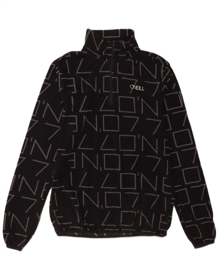 O'Neill Herre grafisk lynlås hals fleece jumper stor sort polyester