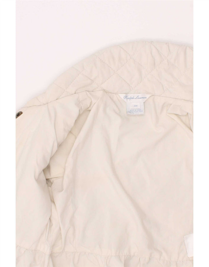 Ralph Lauren Babypiger Quiltet jakke 18-24 måneder Hvid Polyester