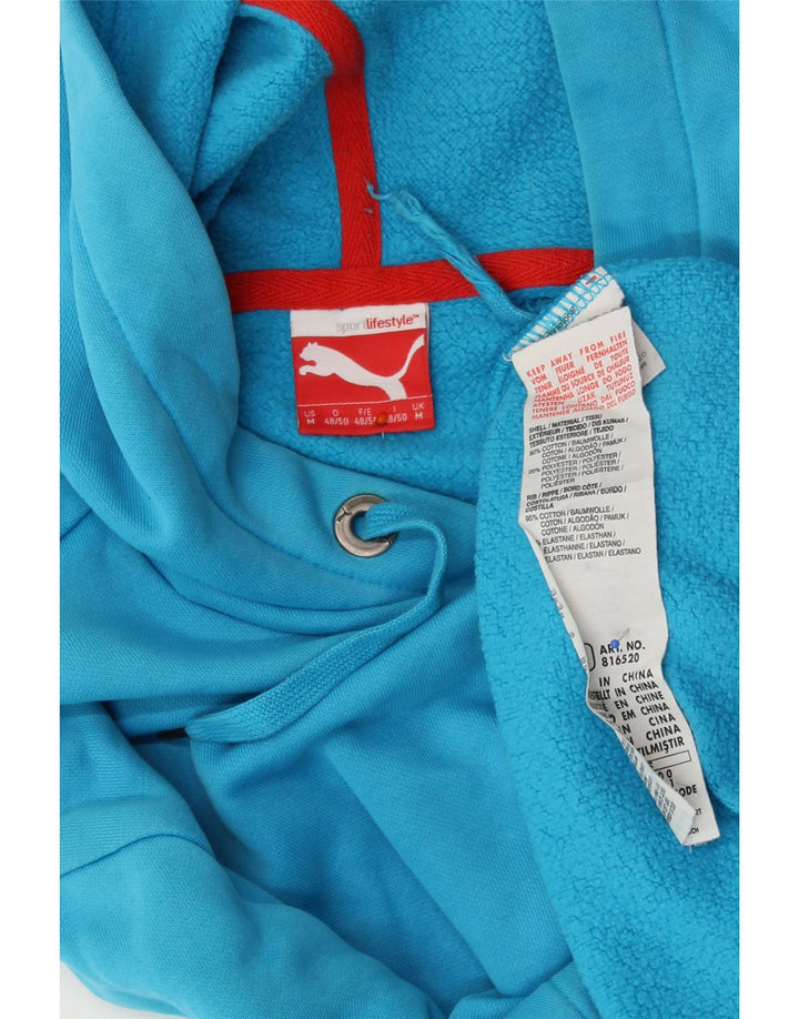 PUMA Hættetrøje til mænd mellemblå bomuld
