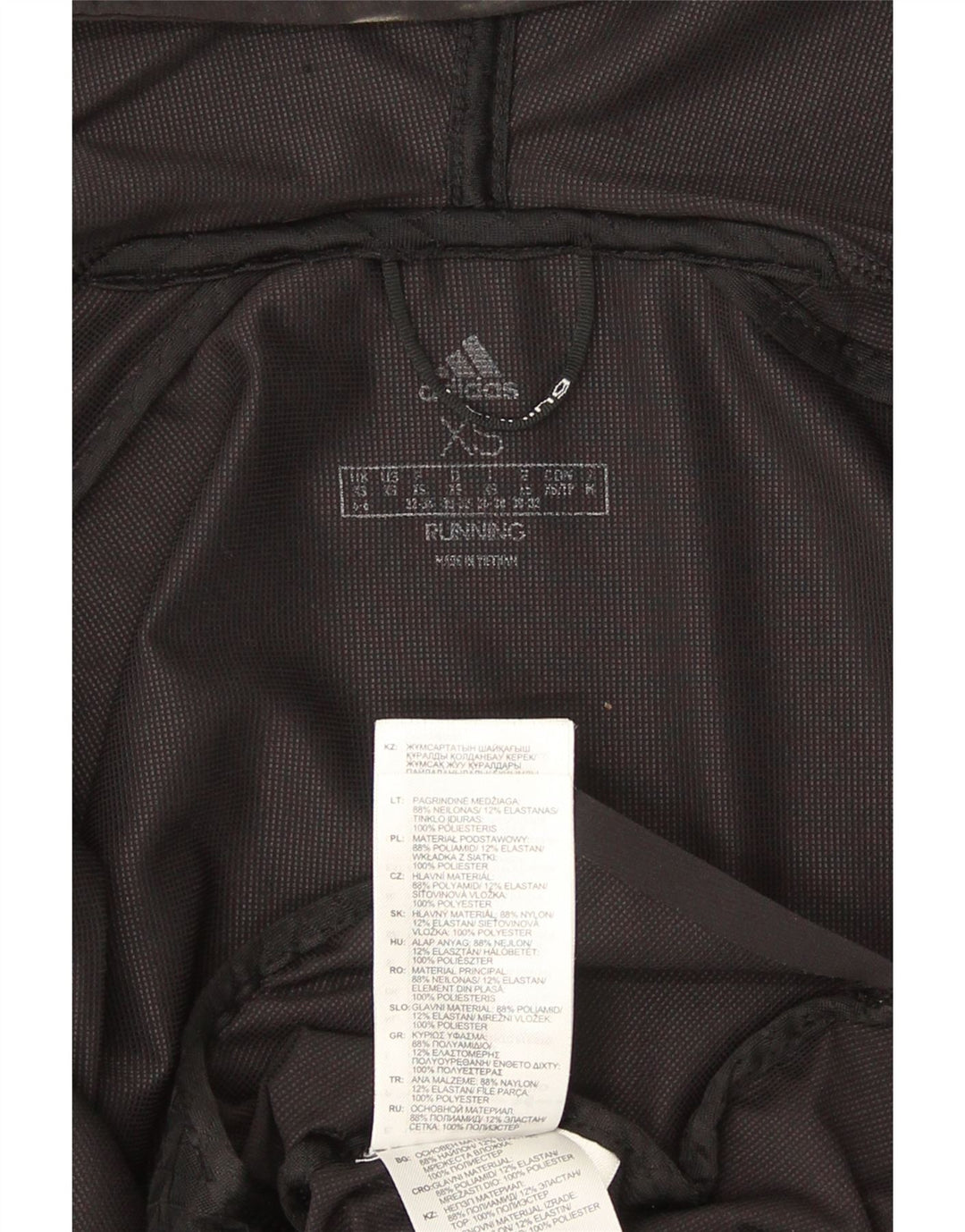 Adidas Dame Hættetræningsdragt Topjakke UK 4/6 XS Sort Polyamid