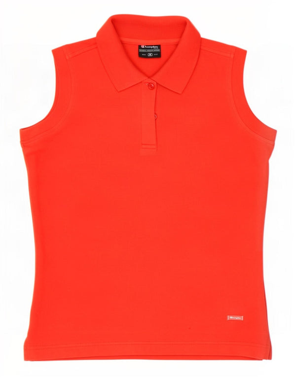 Champion Dame Polo Shirt UK 12 Medium Rød