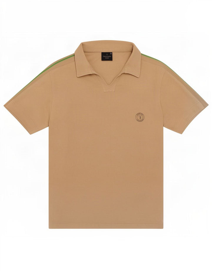 Trussardi herre poloshirt Medium beige bomuld