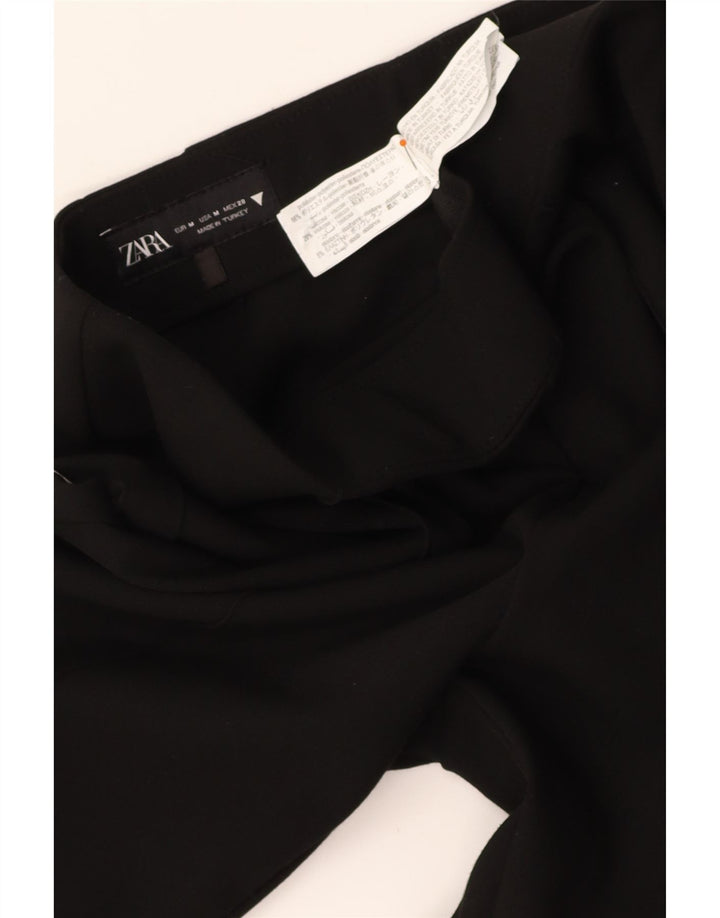 ZARA Womens Slim Suit Trousers Medium W32 L32 Black Polyester