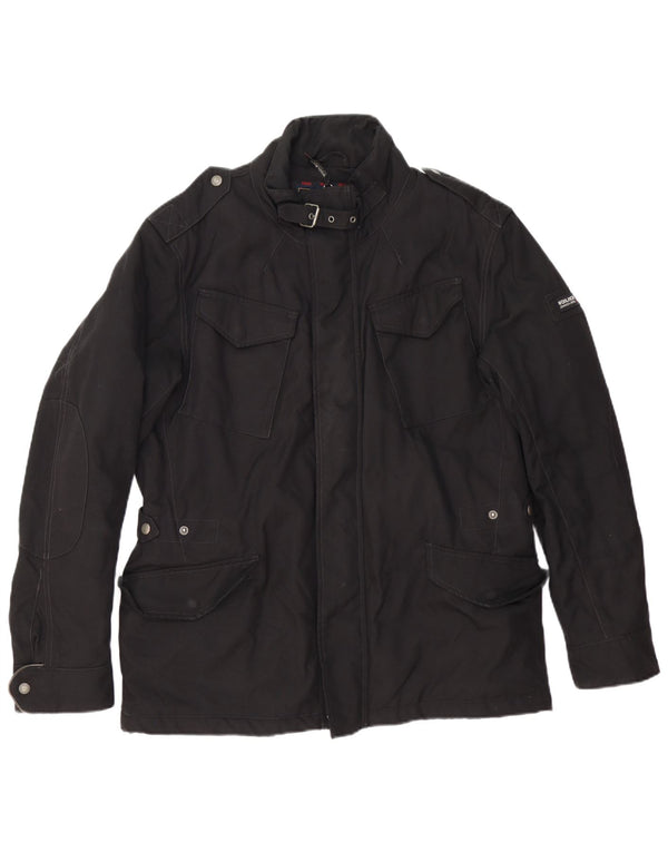 Woolrich Herre Military Jacket UK 40 Large Black