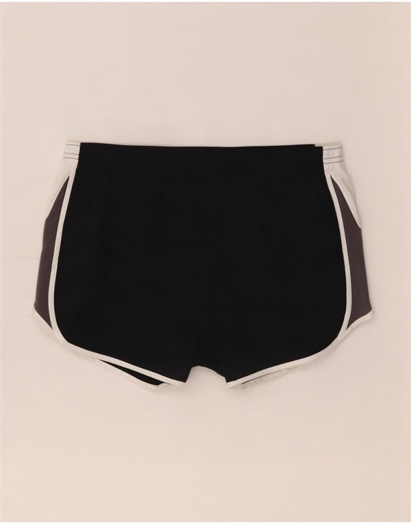 Nike Womens Dri Fit Sport Shorts UK 14 Medium Black Colourblock Polyester