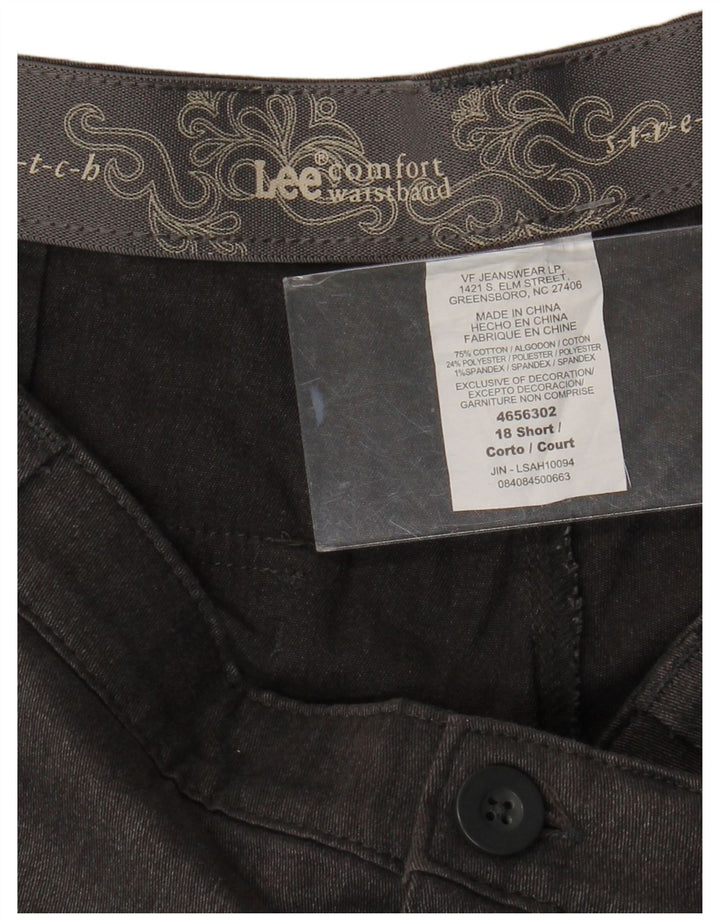 LEE Dame Højtaljede Lige Casual Bukser US 18 2XL W38 L29 Grå