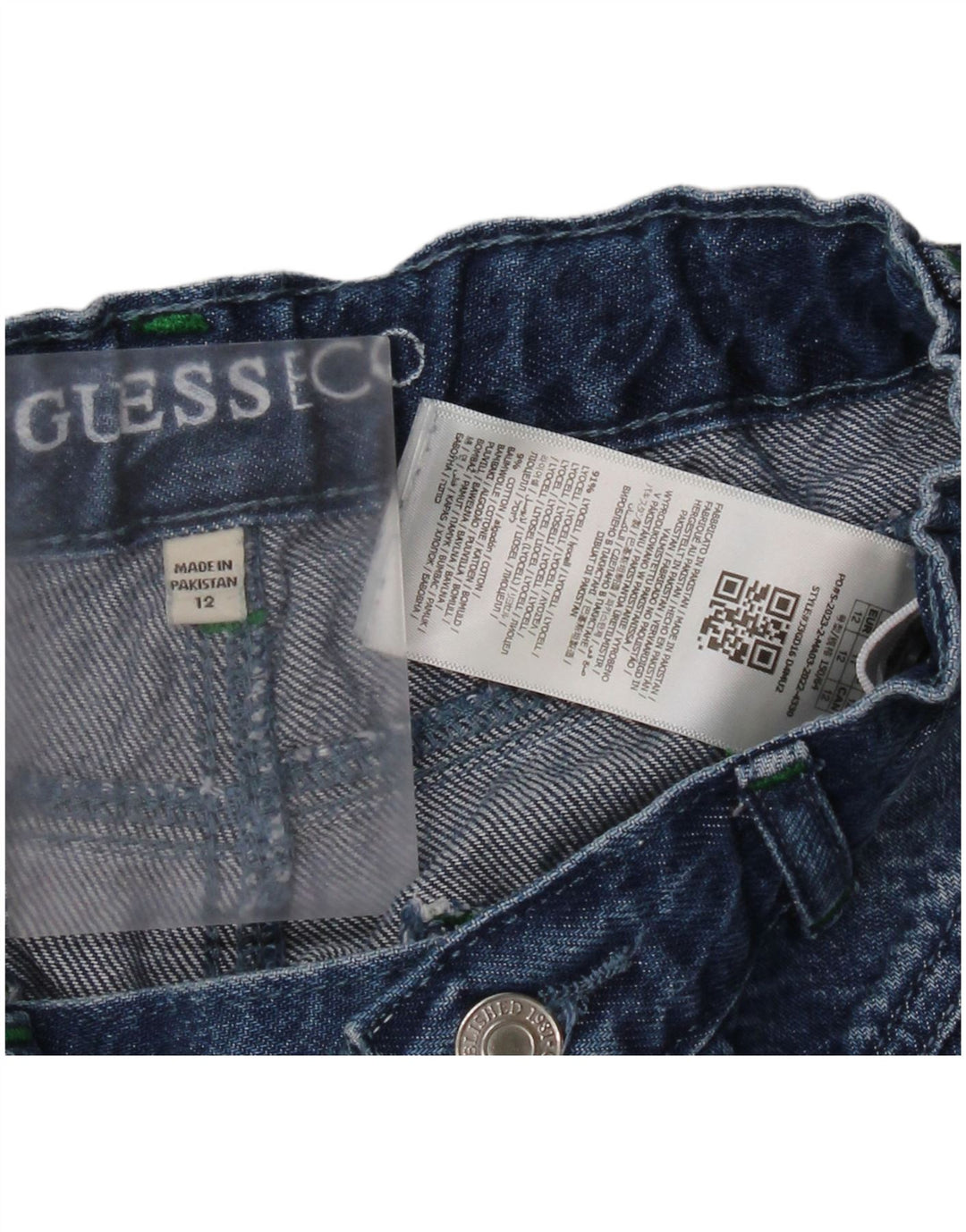 Guess Girls Denim Shorts 11-12 år W26 Blue Lyocell Classic