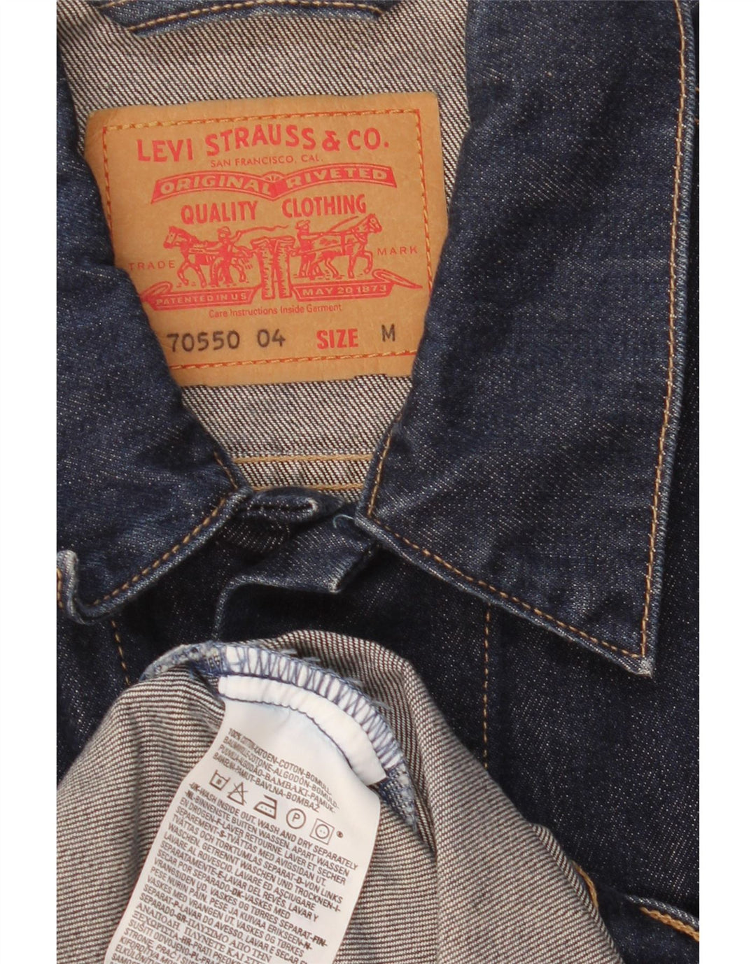 Levi's Herre denimjakke UK 38 Medium Navyblå Bomuld