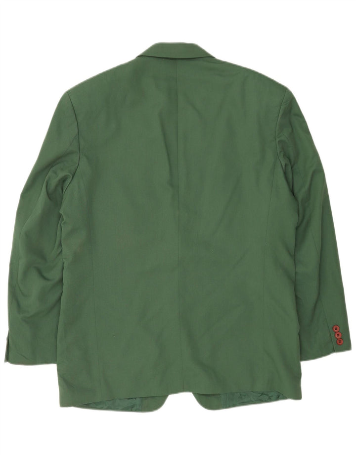 Marks & Spencer Herre 2 Button Blazer Jacket UK 40 Medium Green Polyester
