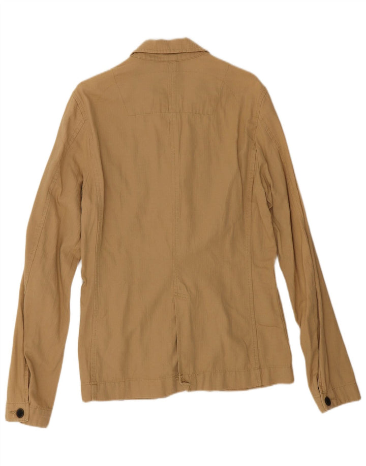 Timberland Herre 3-knaps blazerjakke UK 36 Lille beige sildebensbomuld