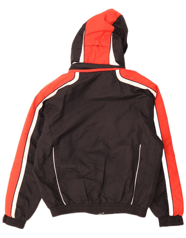 AST Mens Hooded Ski Jacket UK 40 Large Black Colourblock Polyamide