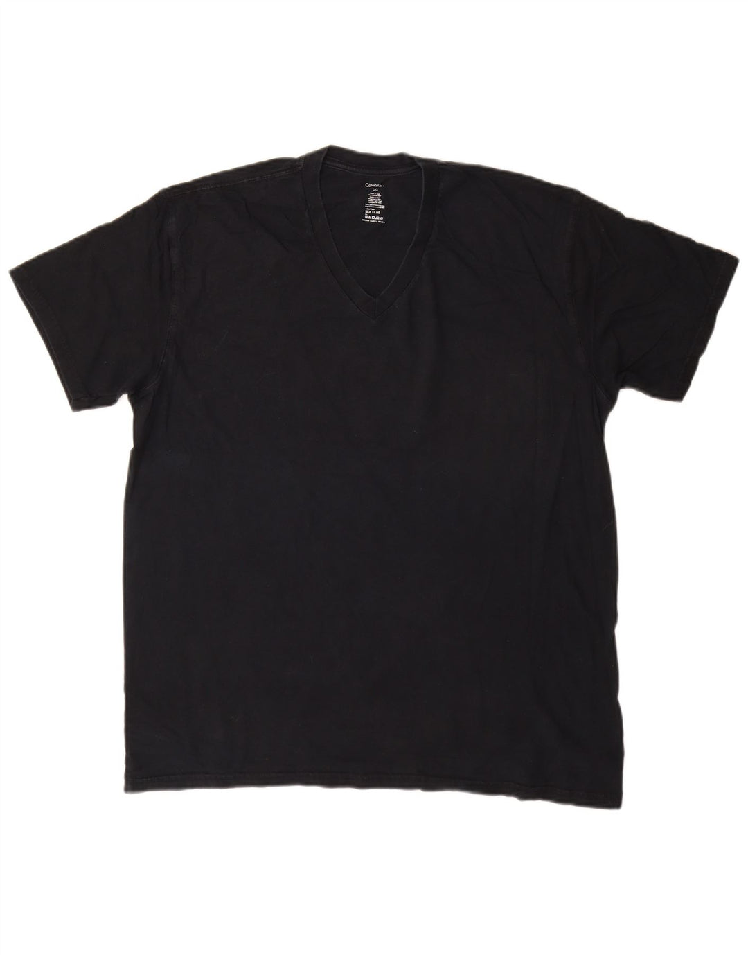 CALVIN KLEIN Herre T-Shirt Top Stor Marineblå Bomuld