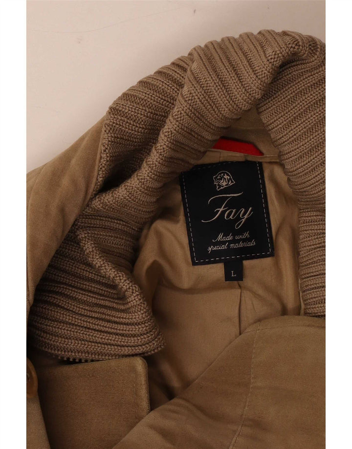 Fay Herre Double Breasted Blazer Jacket UK 40 Large Beige