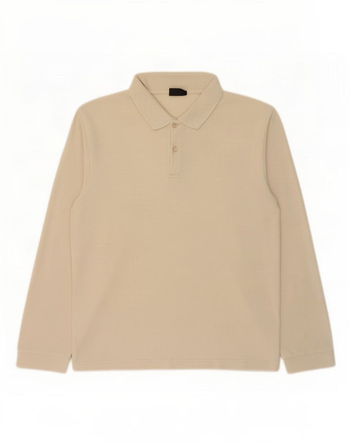 Champion Langærmet Polo Shirt til mænd Medium Beige Bomuld