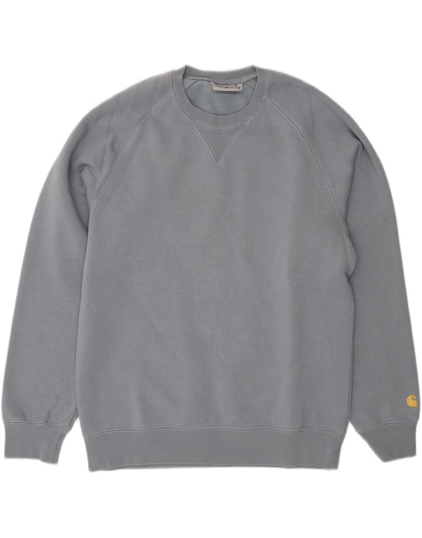 Carhartt Mens Sweatshirt Jumper Medium Blue Cotton