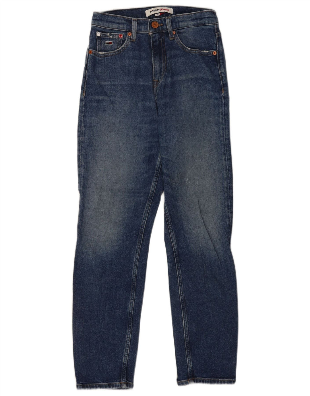 Tommy Hilfiger Dame Distressed Slim Jeans W24 L25 Blå
