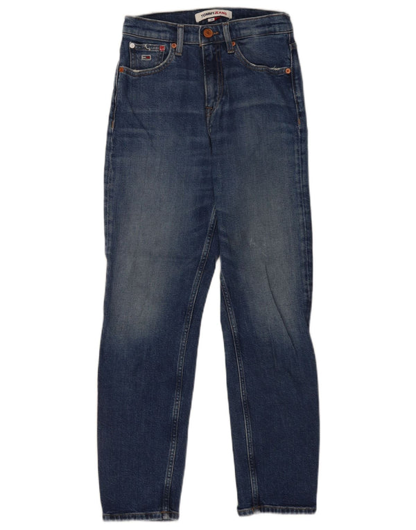 Tommy Hilfiger Dame Distressed Slim Jeans W24 L25 Blå
