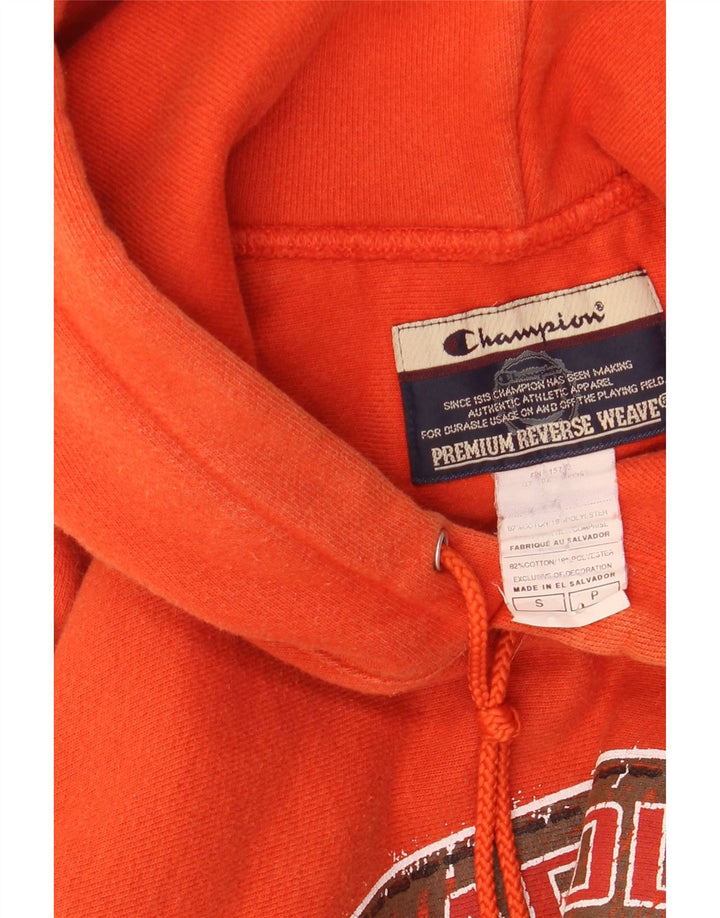 Champion Herre Reverse Weave Grafisk Hoodie Jumper Lille Rød Bomuld