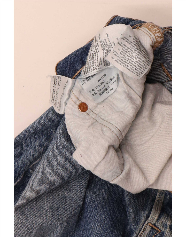 Levi's Straight Jeans til mænd W40 L32 blå bomuld