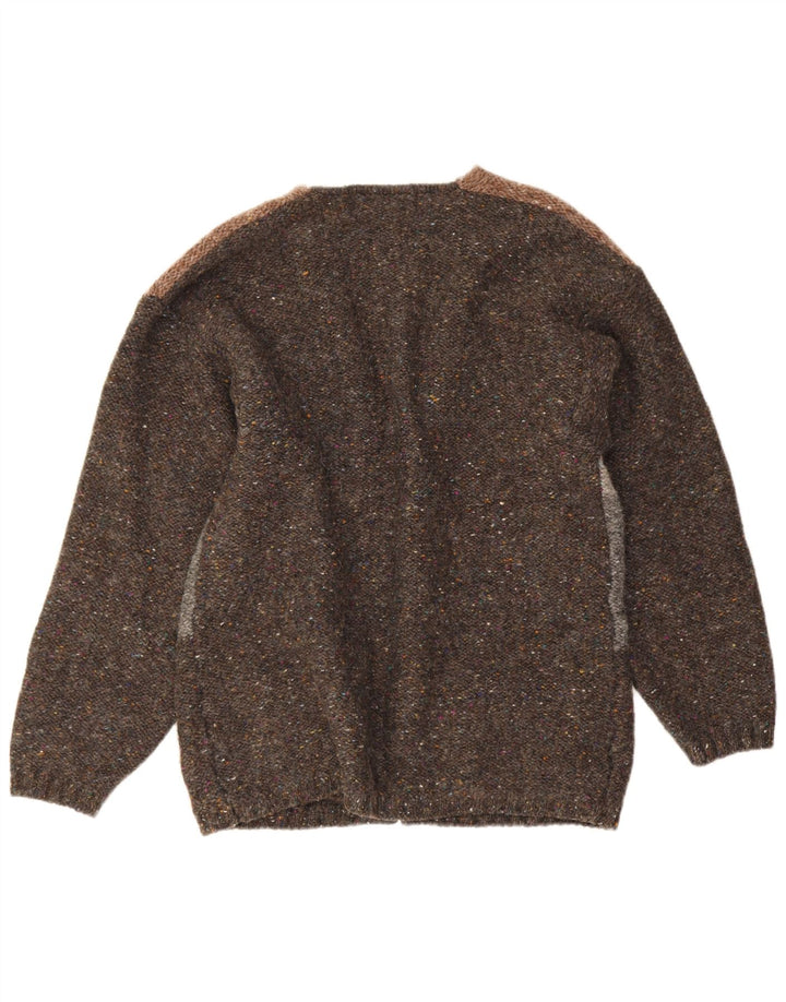 Blarney Castle Herre cardigan sweater Medium Grey Colourblock New Wool