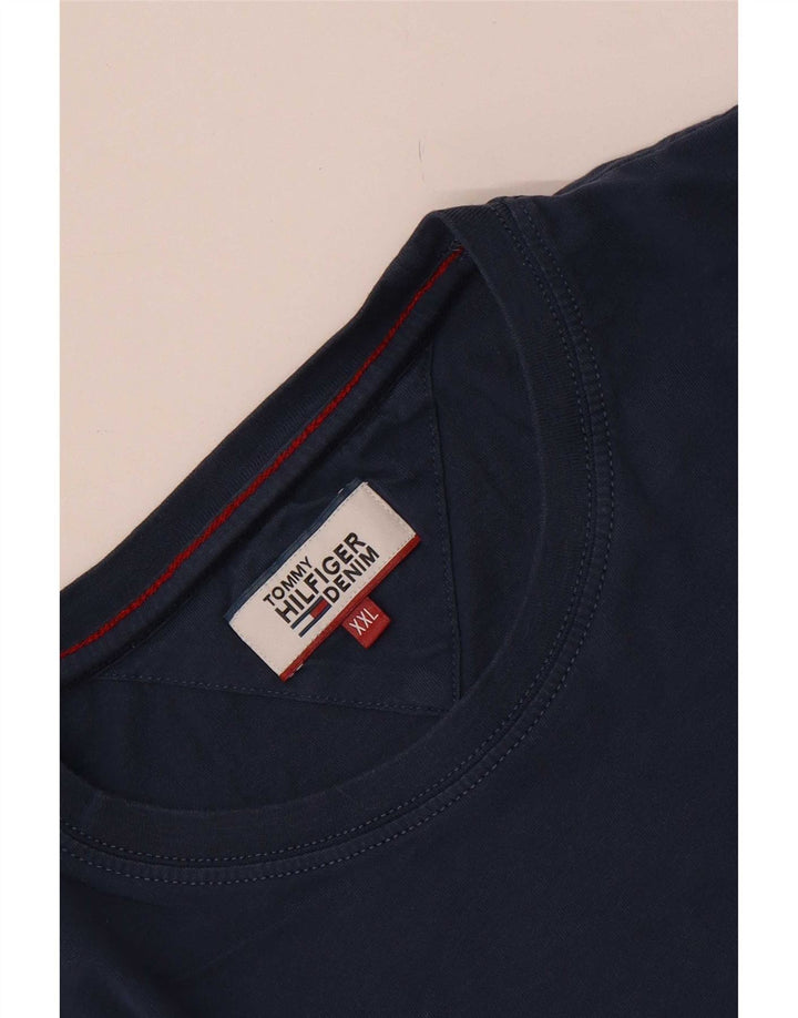 Tommy Hilfiger Herre T-Shirt Top 2XL Blå