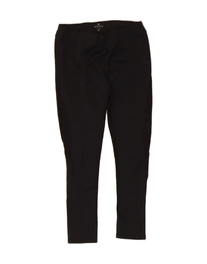 ATHLETA Womens Leggings UK 12 Medium Black Polyester Vintage Athleta and Second-Hand Athleta from Messina Hembry 