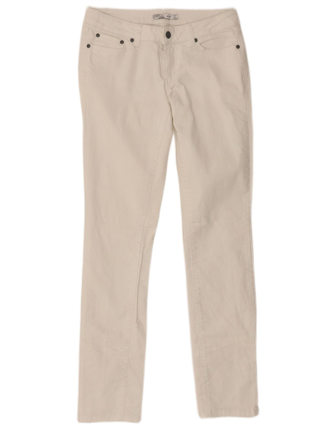 PRANA Dame Slim Jeans US 4 Small W27 L31 Hvid Bomuld