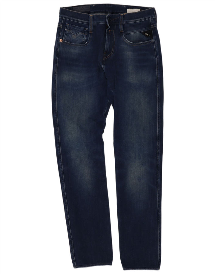 Replay Herre Slim Jeans W28 L30 Blå Bomuld