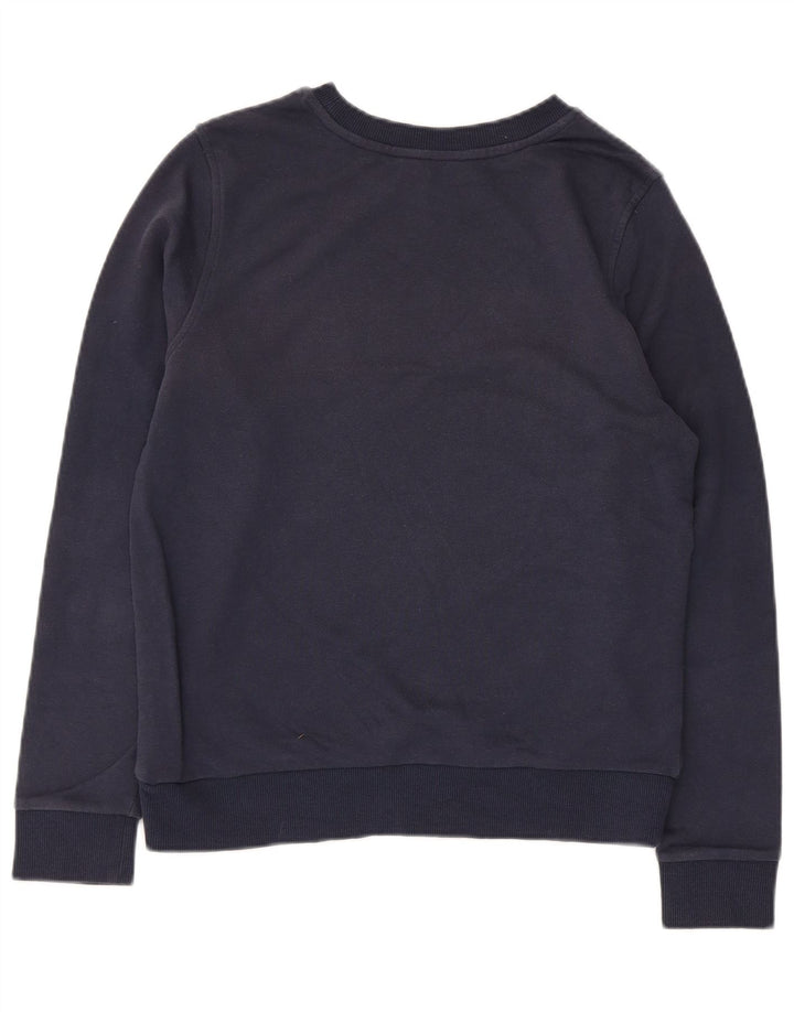 Marks & Spencer Dame Sweatshirt Jumper UK 10 Small Navy Blue Bomuld