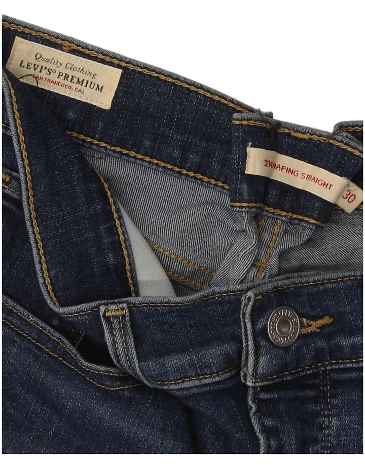Levi's Womens 314 Shaping Straight Jeans W30 L32 Blå