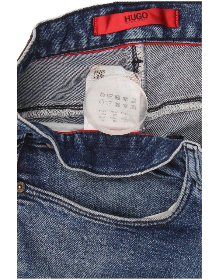 Hugo Boss Herre Slim Jeans W34 L34 Blå Bomuld