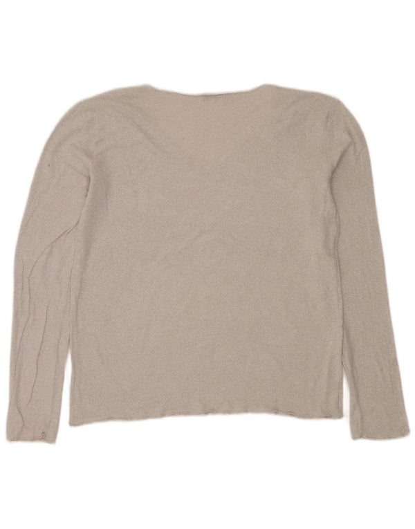 Zara Dame V-hals sweater UK 16 Stor Sølv