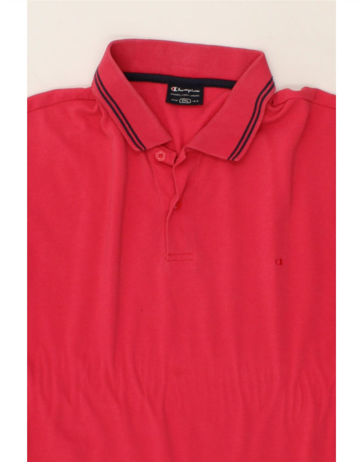 CHAMPION Mens Polo Shirt 2XL Red Cotton Vintage Champion and Second-Hand Champion from Messina Hembry 