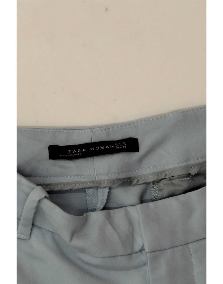 Zara Dame Crop Chino Bukser Medium W30 L26 Blå
