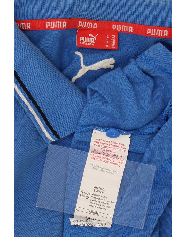Puma herre poloshirt 2XL blå bomuld
