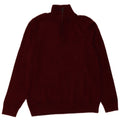 Fat Face Herre Zip Neck Jumper Sweater Lille Bourgogne bomuld