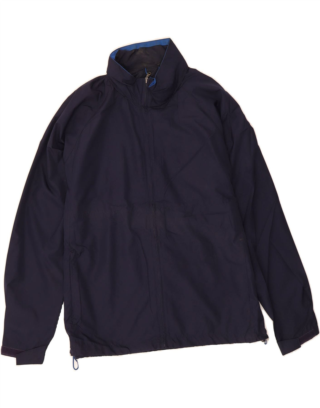 EDDIE BAUER Mens Rain Jacket UK 40 Large Navy Blue Polyester Vintage Eddie Bauer and Second-Hand Eddie Bauer from Messina Hembry 
