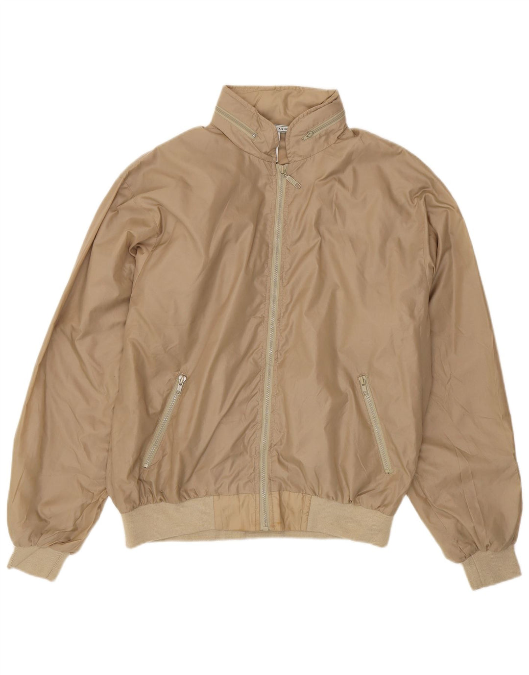 Izod Herre Bomber Jacket UK 40 Large Beige Nylon