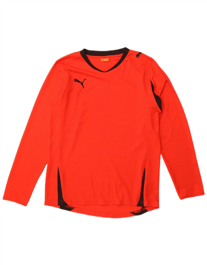 Puma Herre Top Langærmet Medium Rød Colourblock